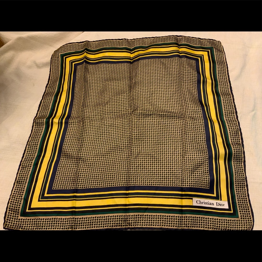 Dior Silk Pocket Square vintage